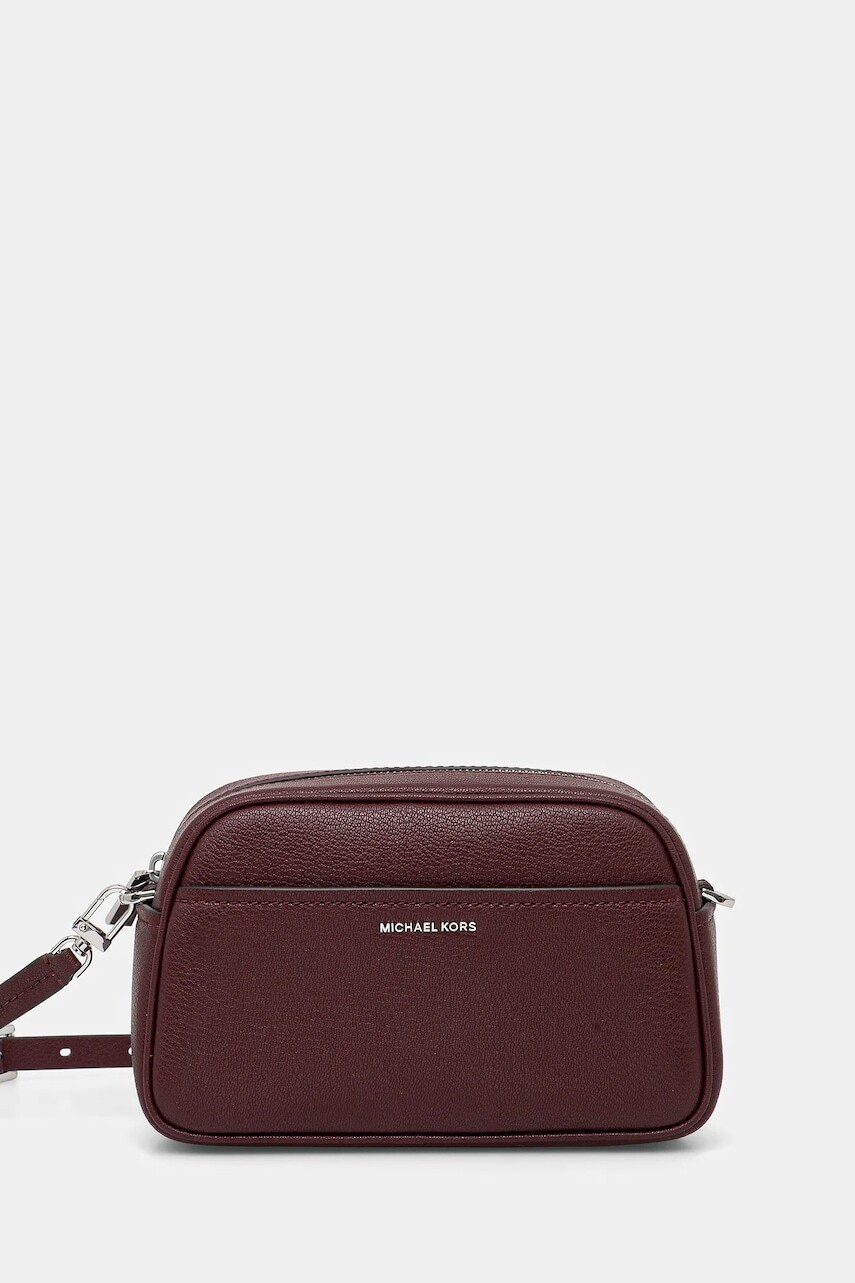 Kožená kabelka MICHAEL Michael Kors bordová farba, 32F5SJ6C5L