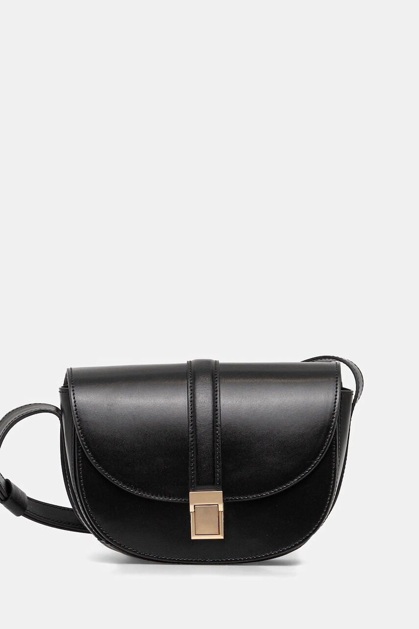 Kožená kabelka Marc O'Polo čierna farba, 50912210702203