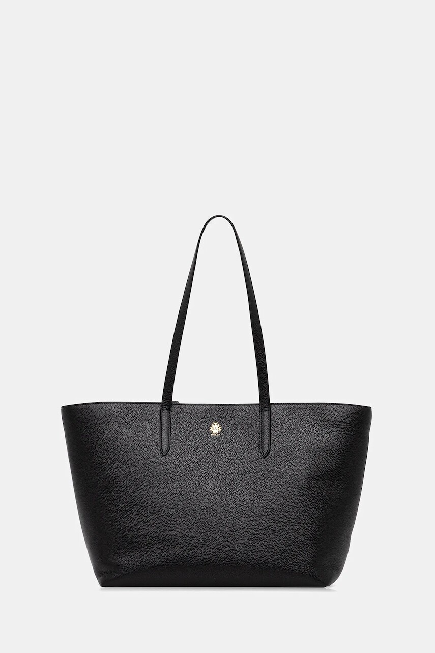 Kožená kabelka Bally čierna farba, WAE07O