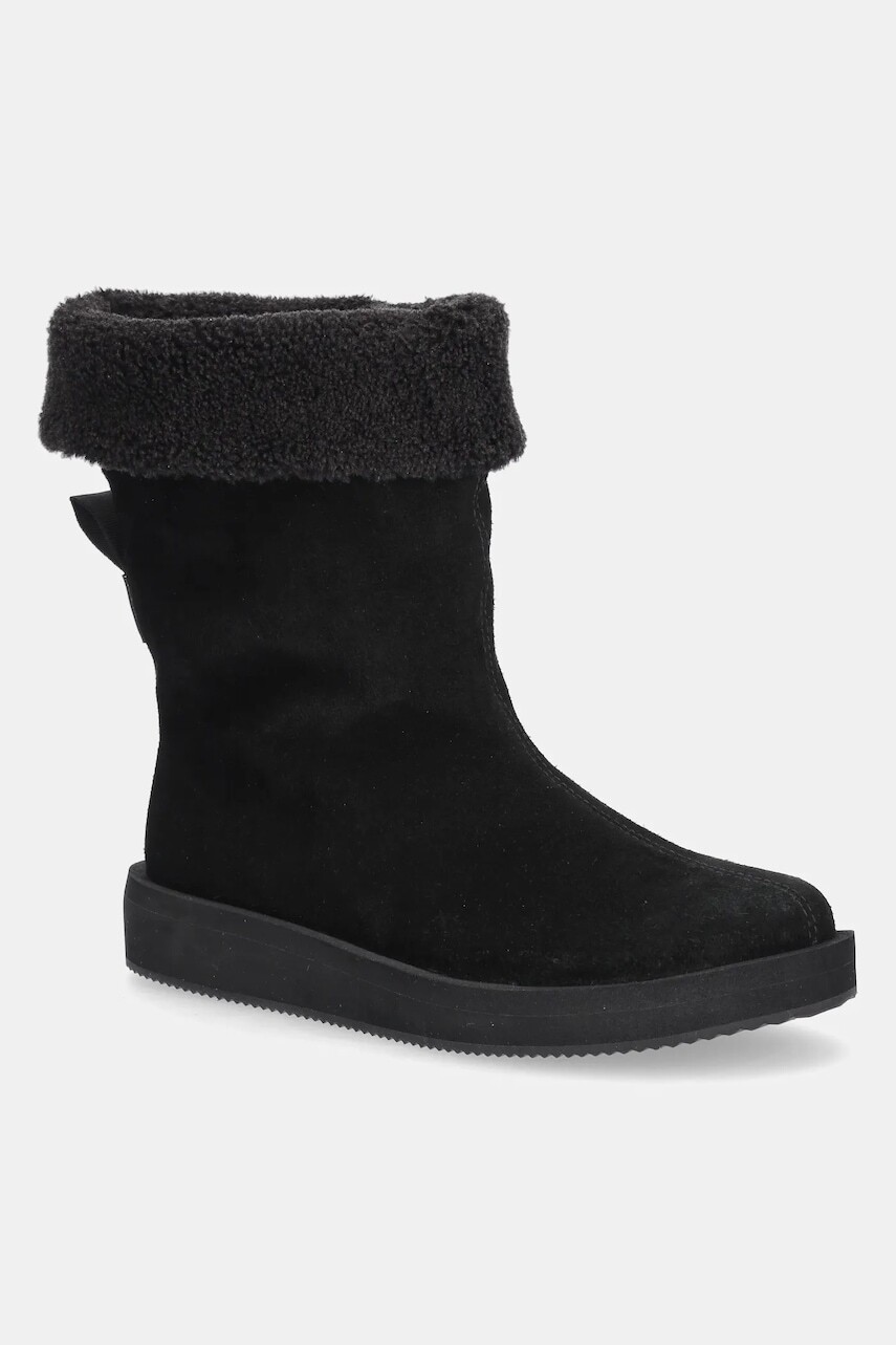 Semišové snehule HUGO Zaralyn čierna farba, 50552743