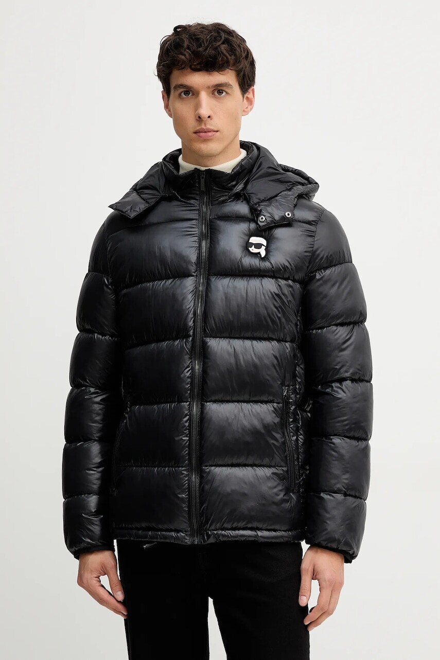 Bunda Karl Lagerfeld čierna farba, zimná, 554590.505022