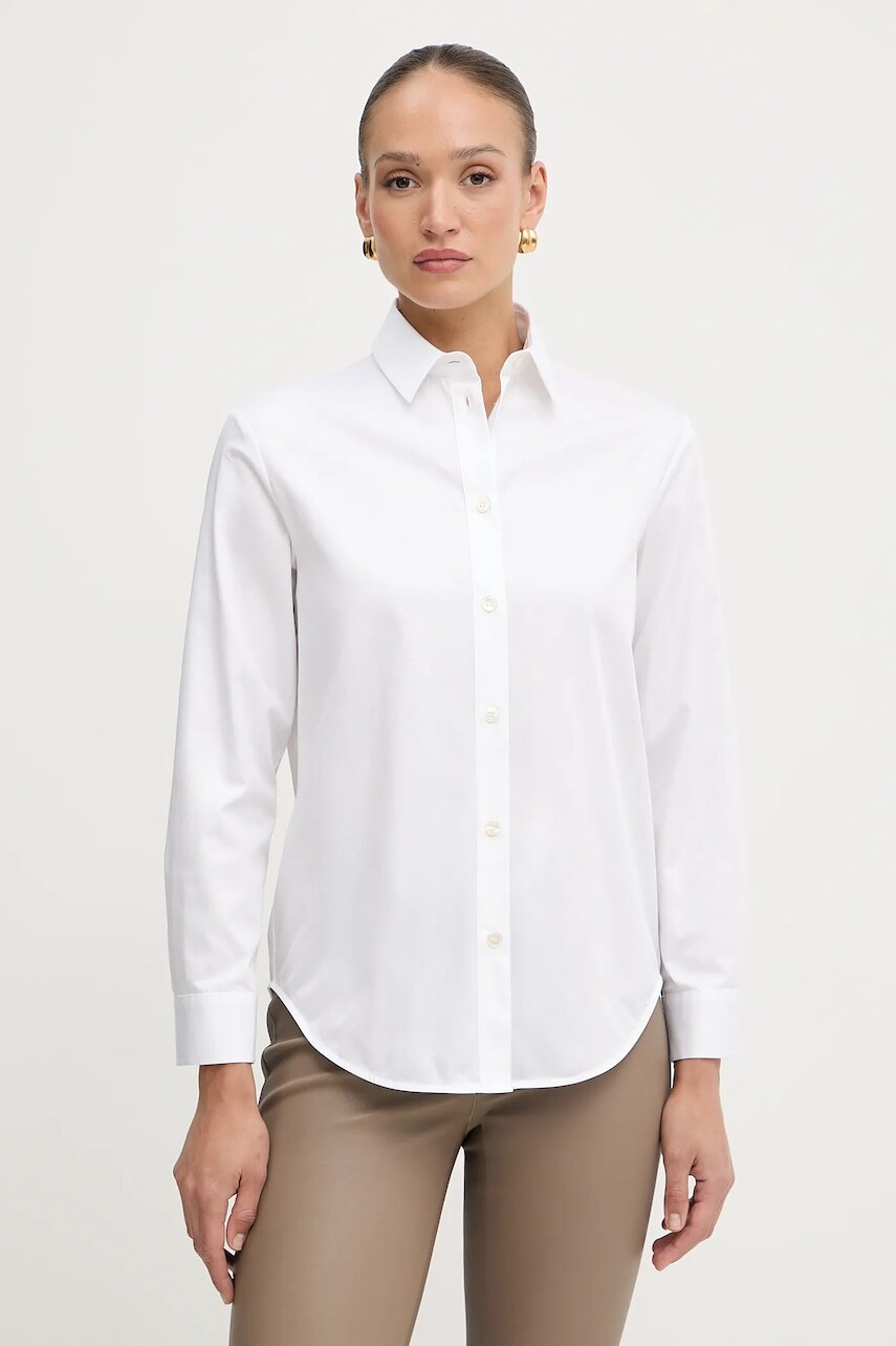 Bavlnená košeľa MM DIONEA biela farba, regular, s klasickým golierom, 2526116027600