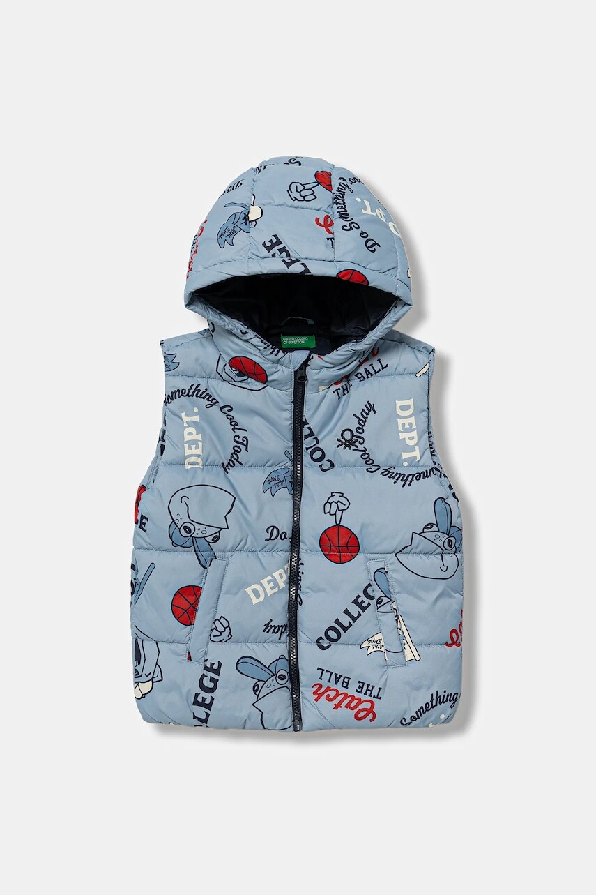 Detská vesta United Colors of Benetton modrá farba, 2FORGJ00P