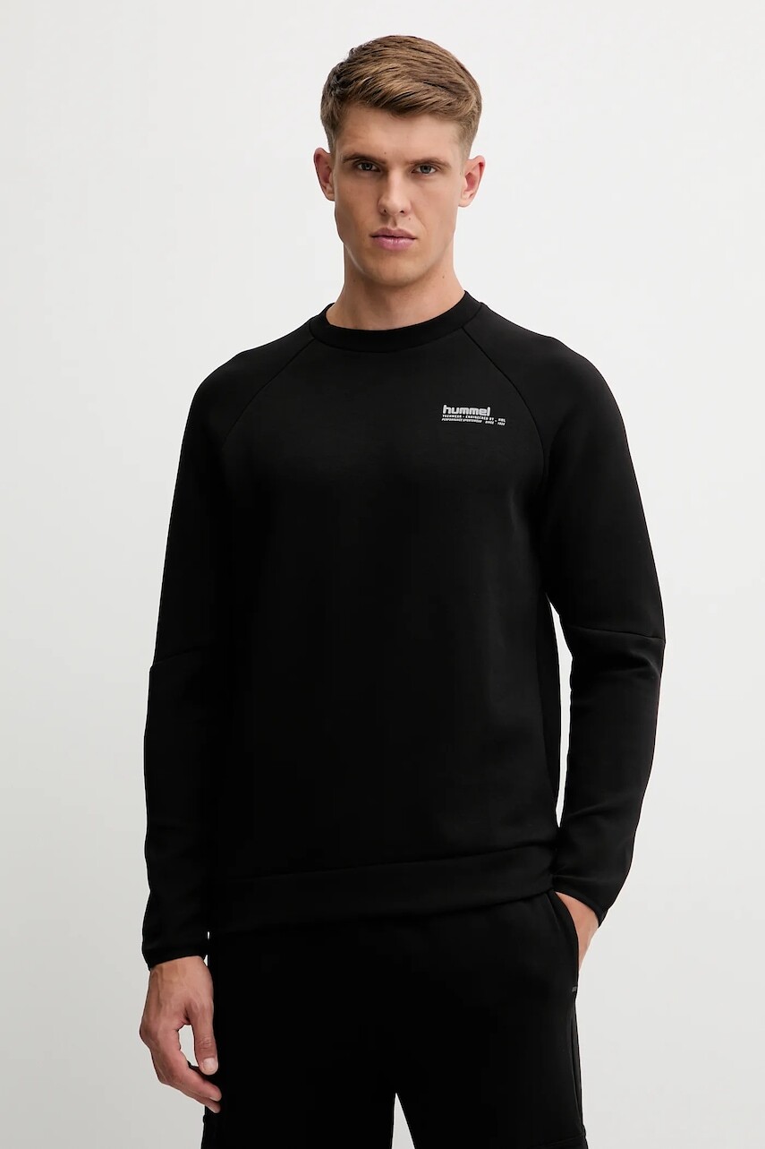 Mikina Hummel čierna farba, s potlačou, 225911