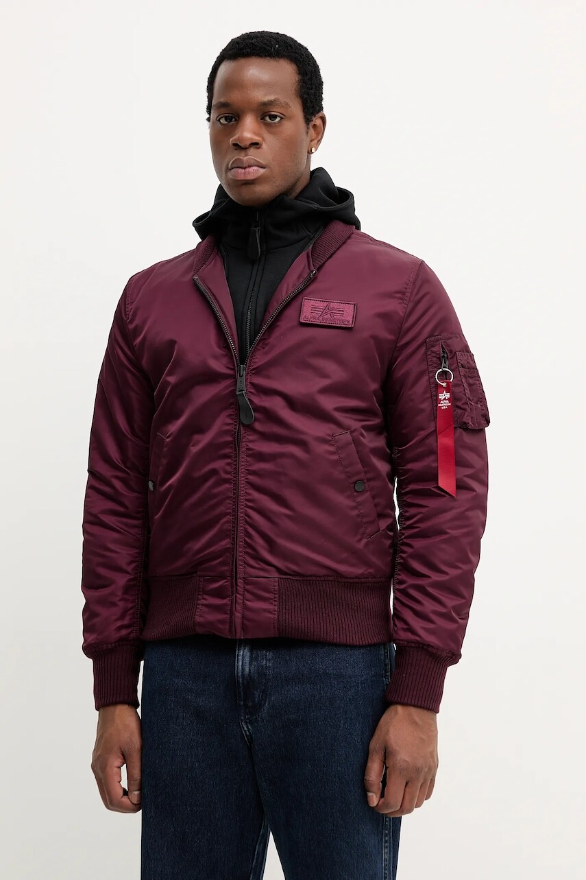 Bunda Alpha Industries bordová farba, zimná, 183110.608