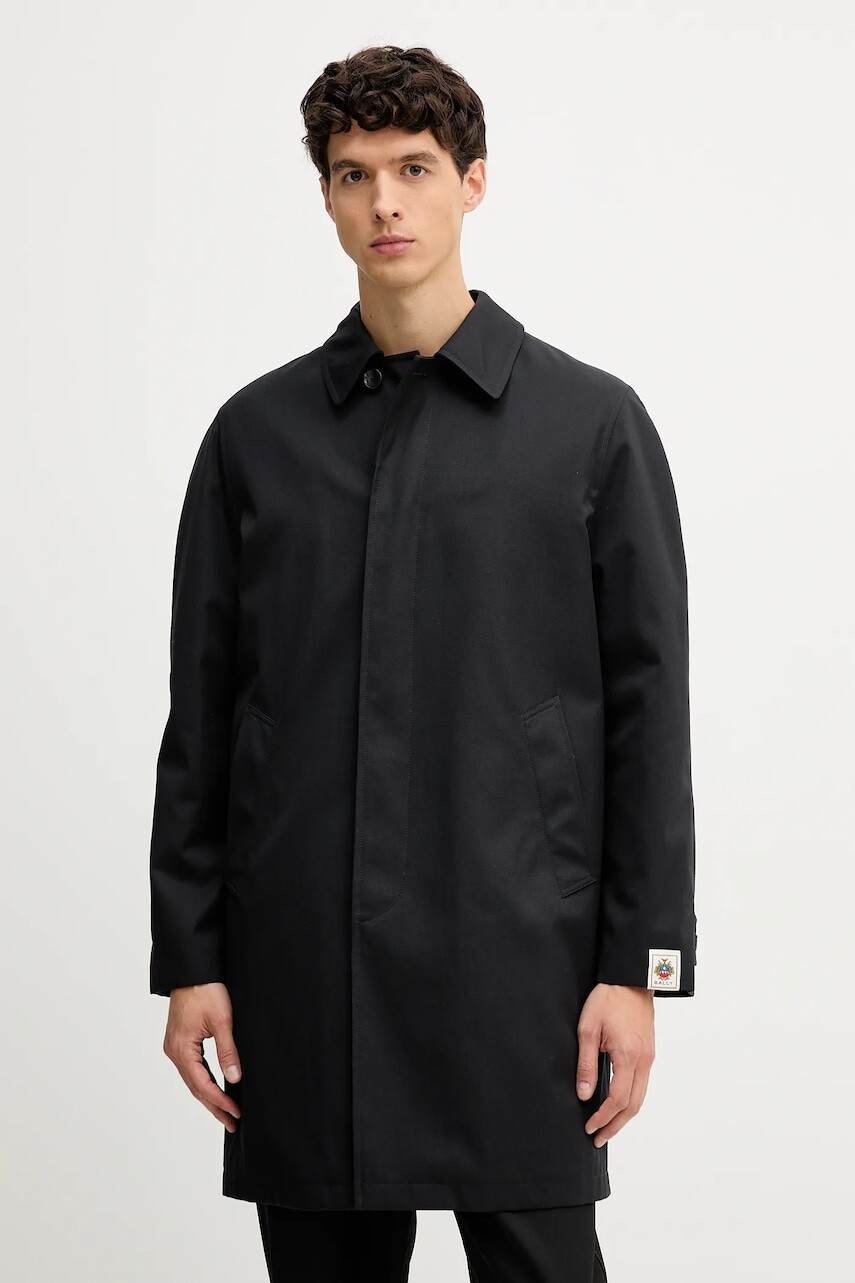 Kabát Bally čierna farba, MOU0AY