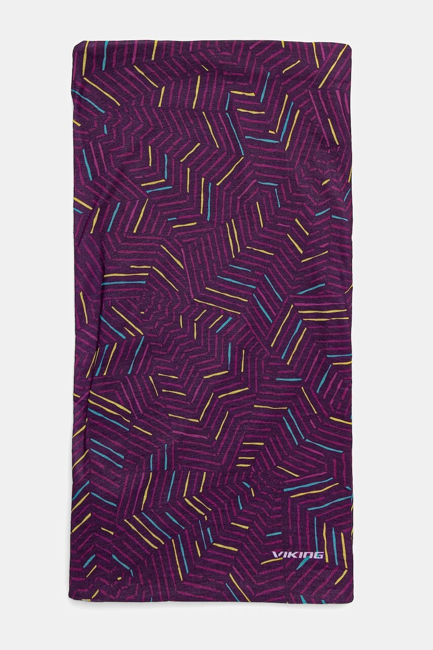 Šál komín Viking fialová farba, vzorovaný, 430/24/7130