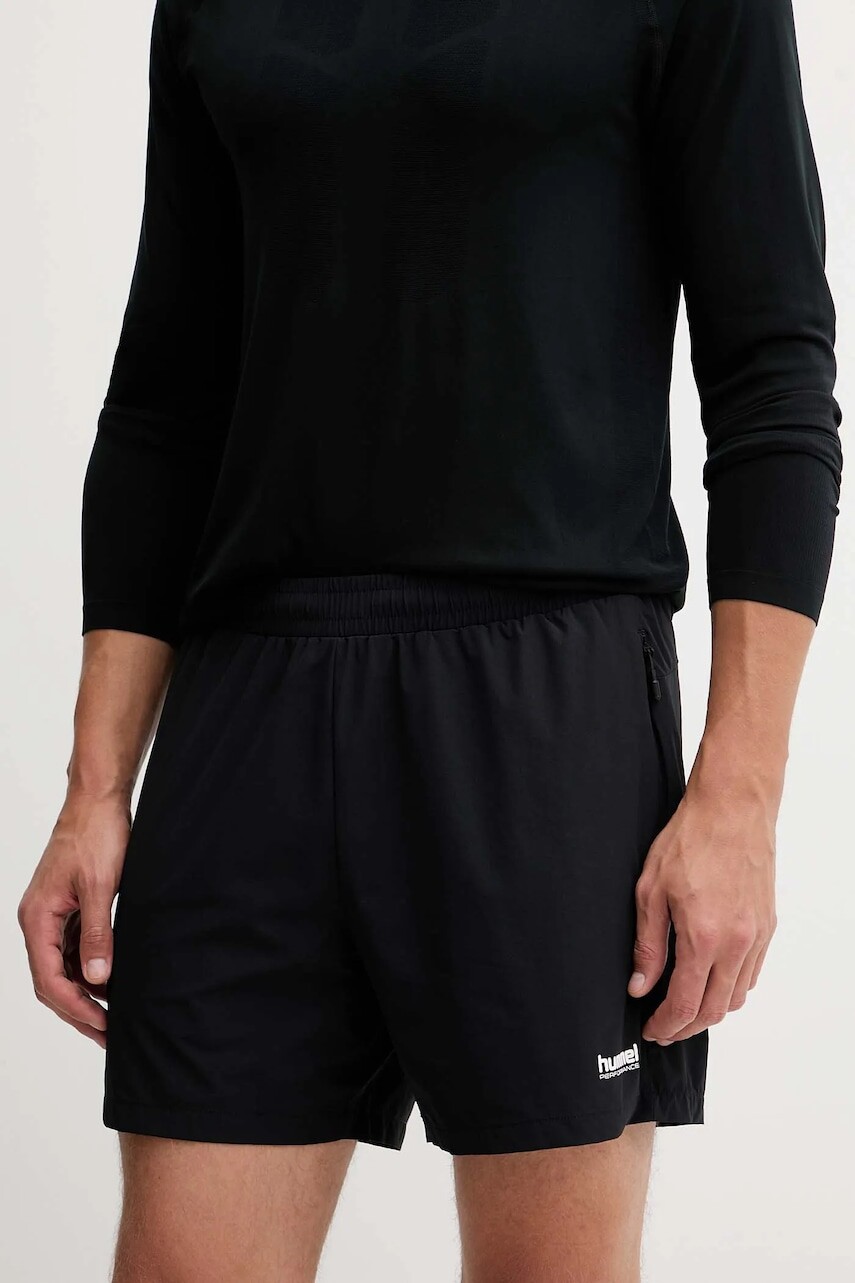 Športové krátke nohavice Hummel čierna farba, 229896