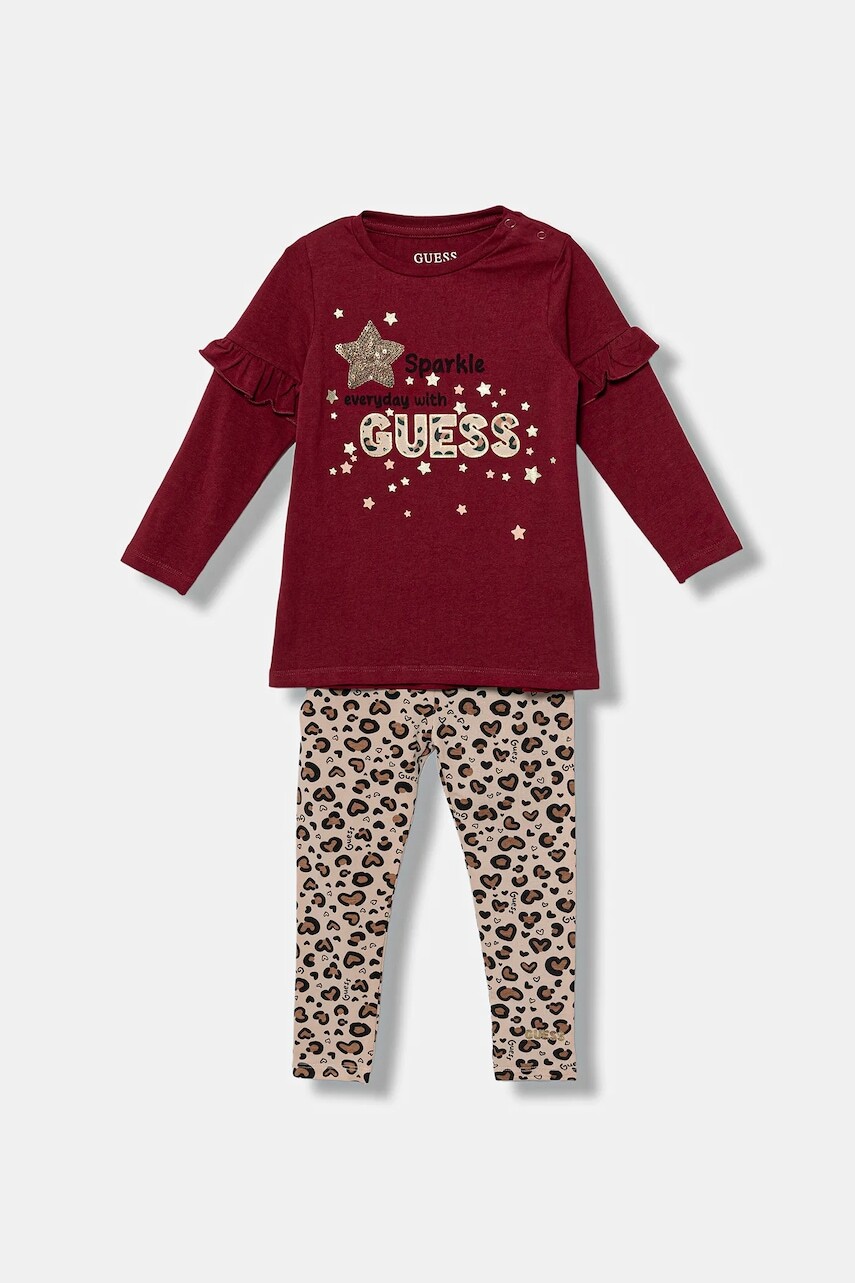 Sada pre bábätká Guess 2-pak bordová farba, A5BG02 J1314