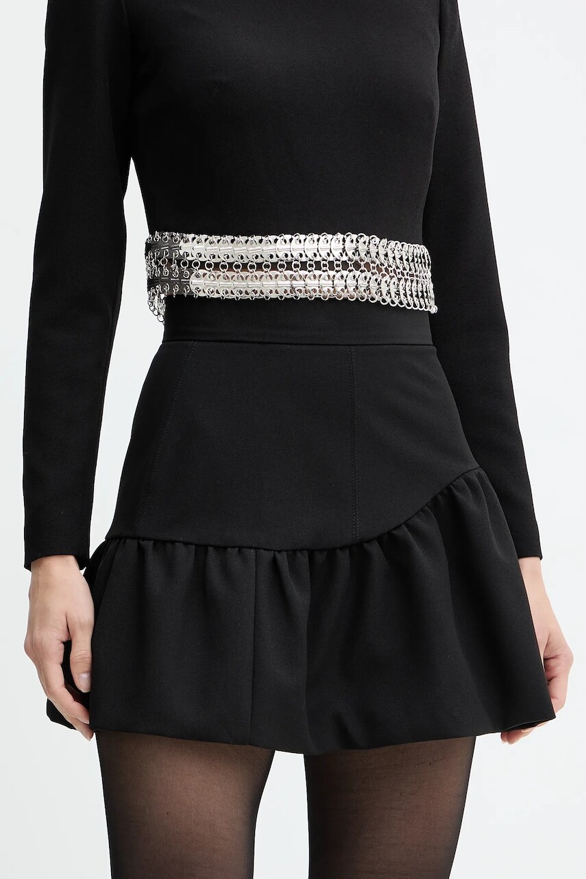 Sukňa Pinko čierna farba, mini, áčkový strih, 105767 A2QV