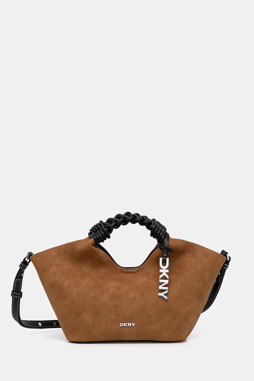 Kabelka Dkny PAULA hnedá farba, R53AMM60