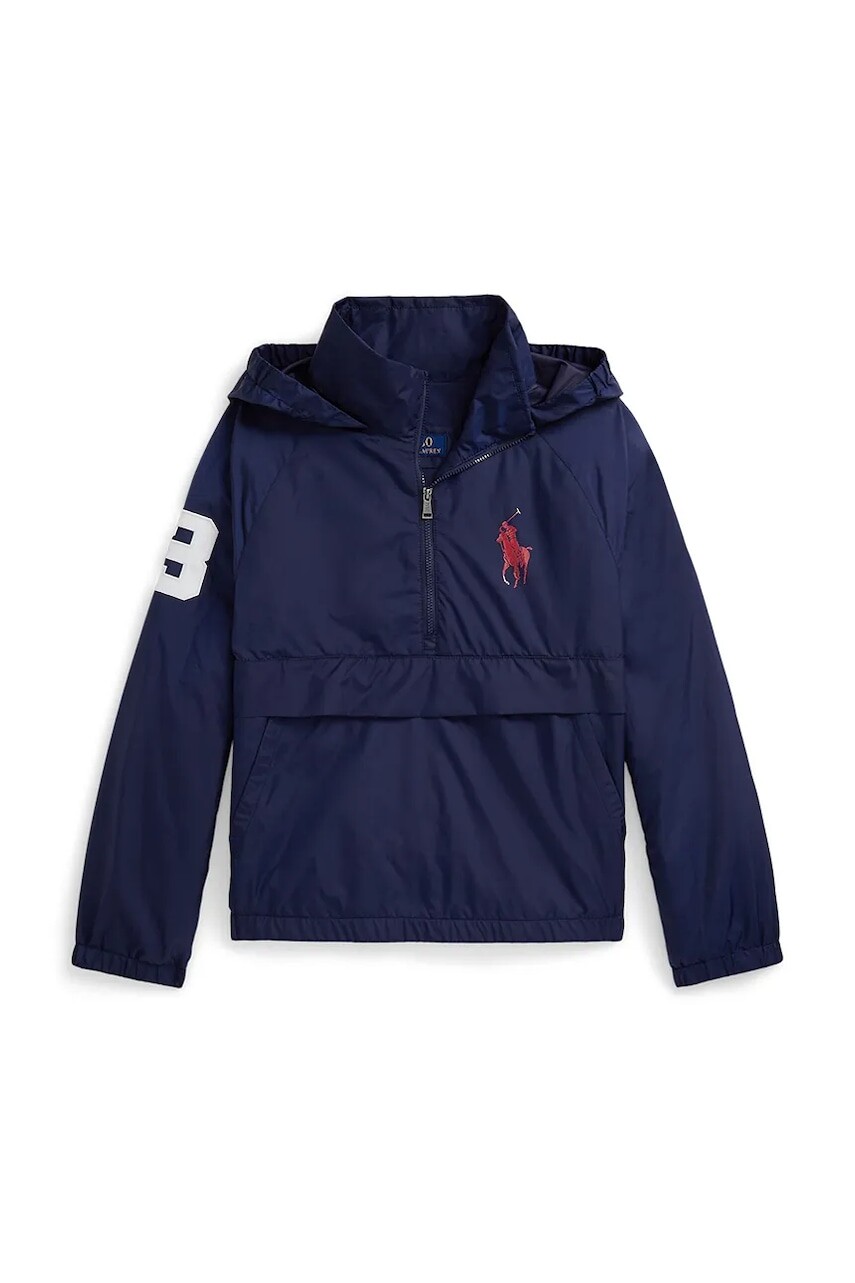 Detská bunda Polo Ralph Lauren tmavomodrá farba, 323P02019001