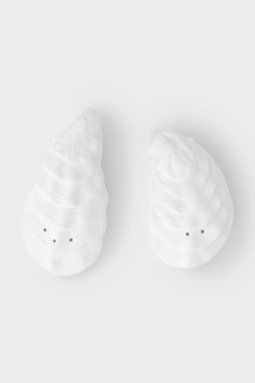 Soľnička a korenička Raeder Oysters 9,5 x 4,5 cm biela farba