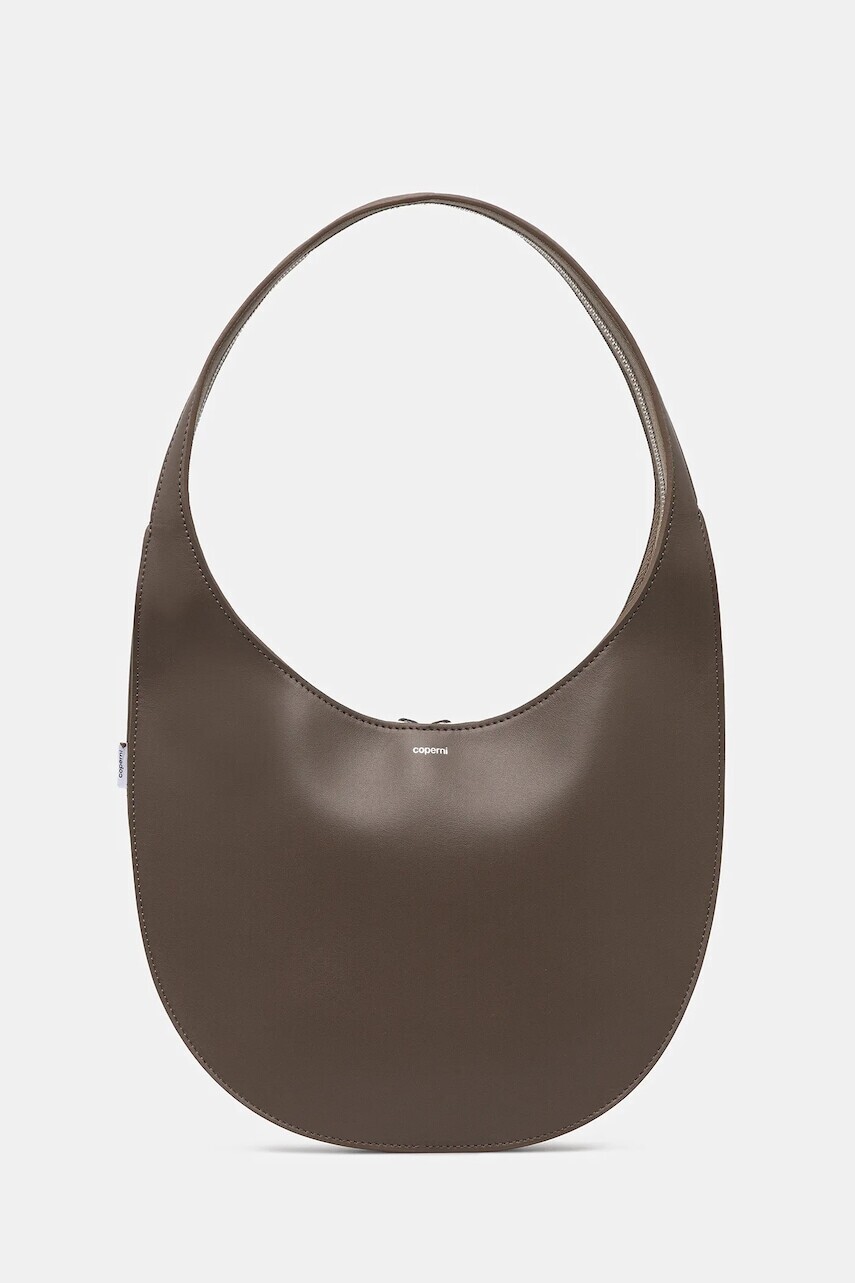 Kožená kabelka Coperni Medium Soft Swipe hnedá farba, COPBA109F6004