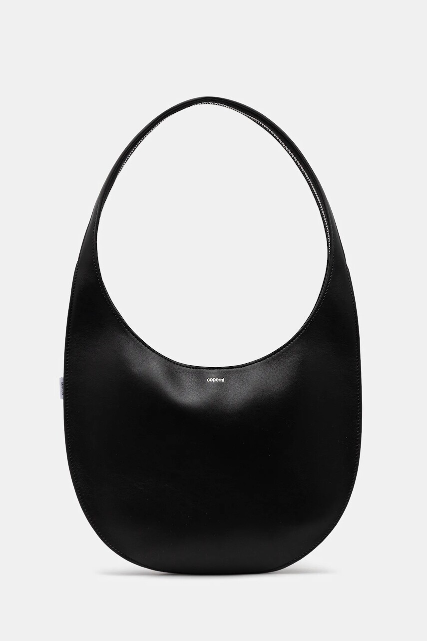 Kožená kabelka Coperni Medium Soft Swipe čierna farba, COPBA109F6012
