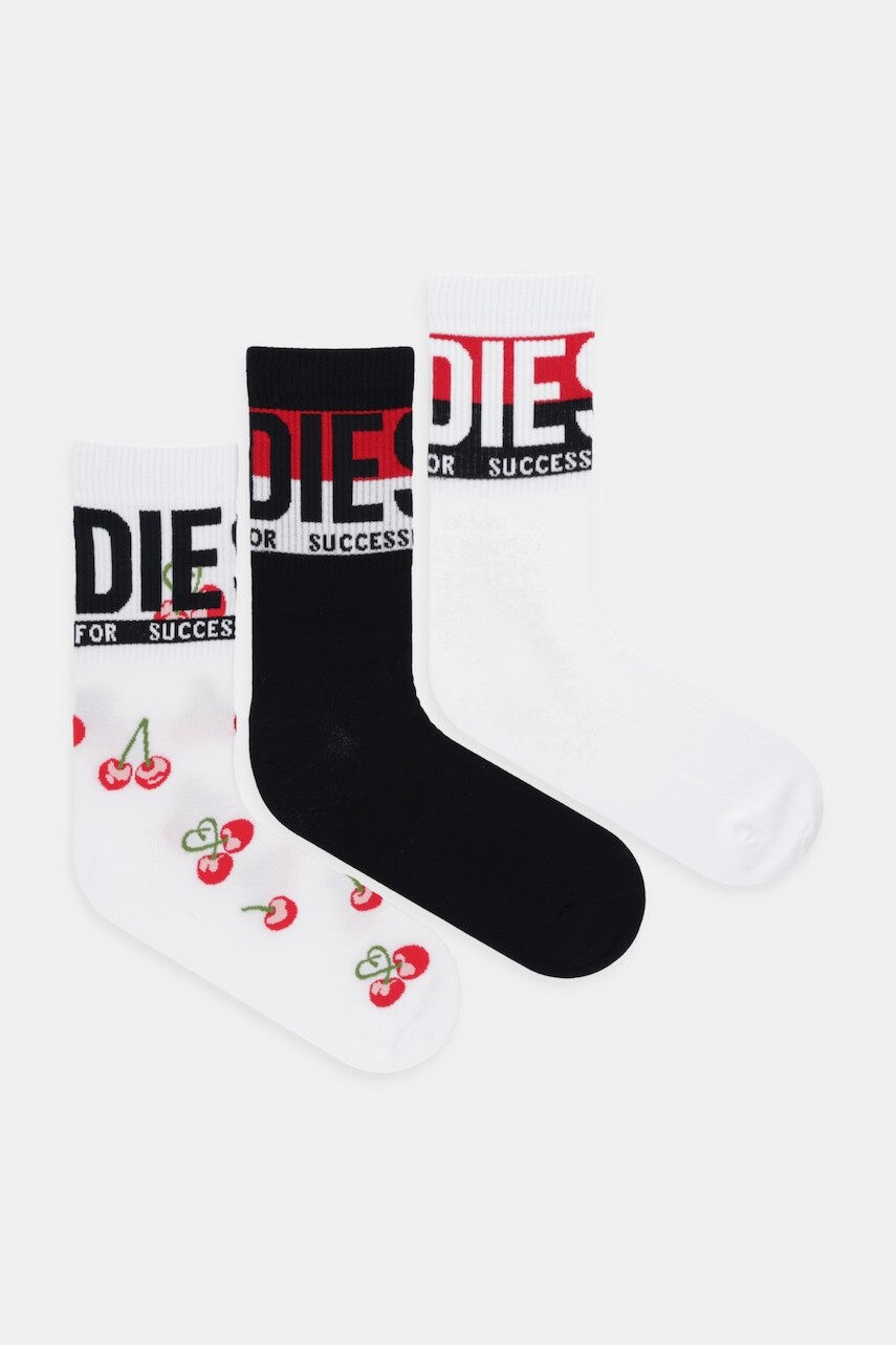 Ponožky Diesel SKM-RAY 3-pak biela farba, 00SAYJ.0LKDV