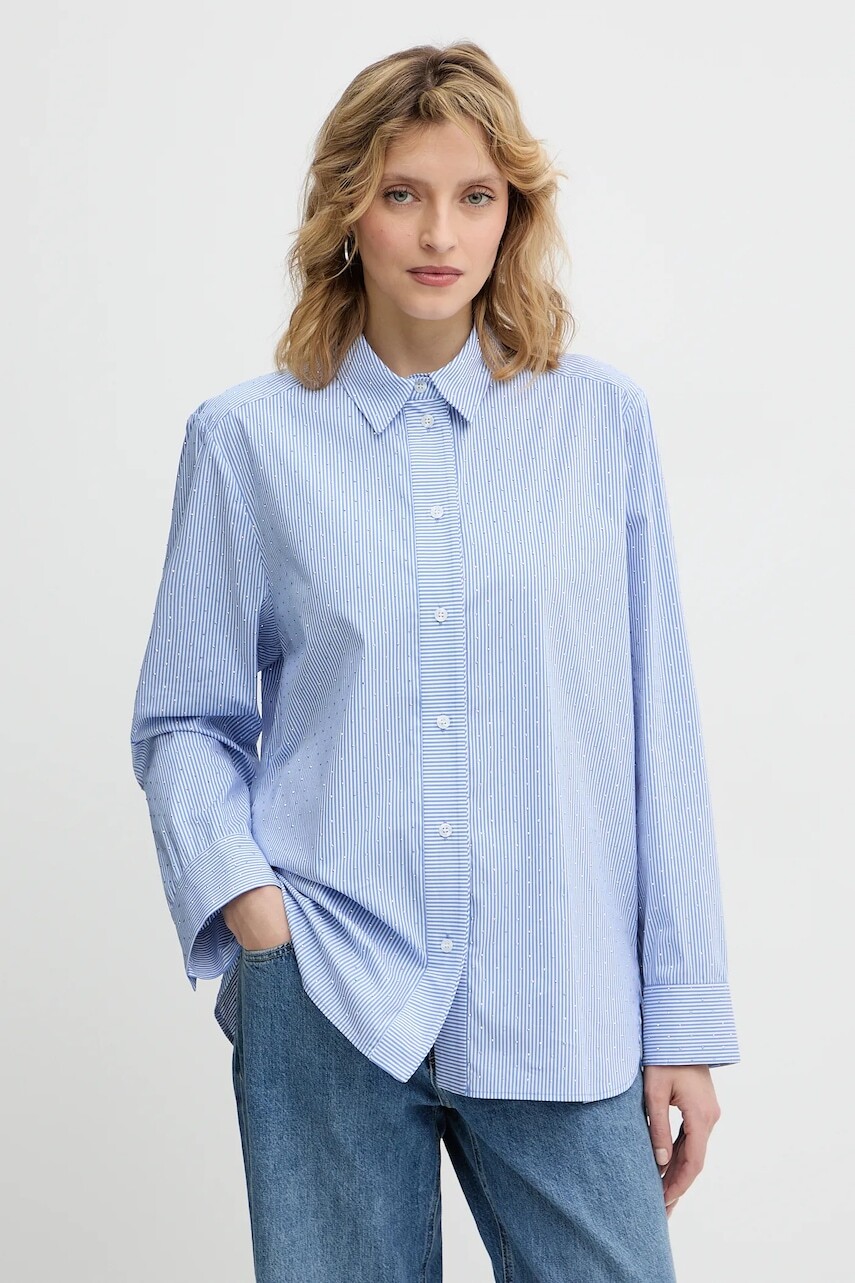 Košeľa MUNTHE RALLIMA modrá farba, regular, s klasickým golierom, 254100925423
