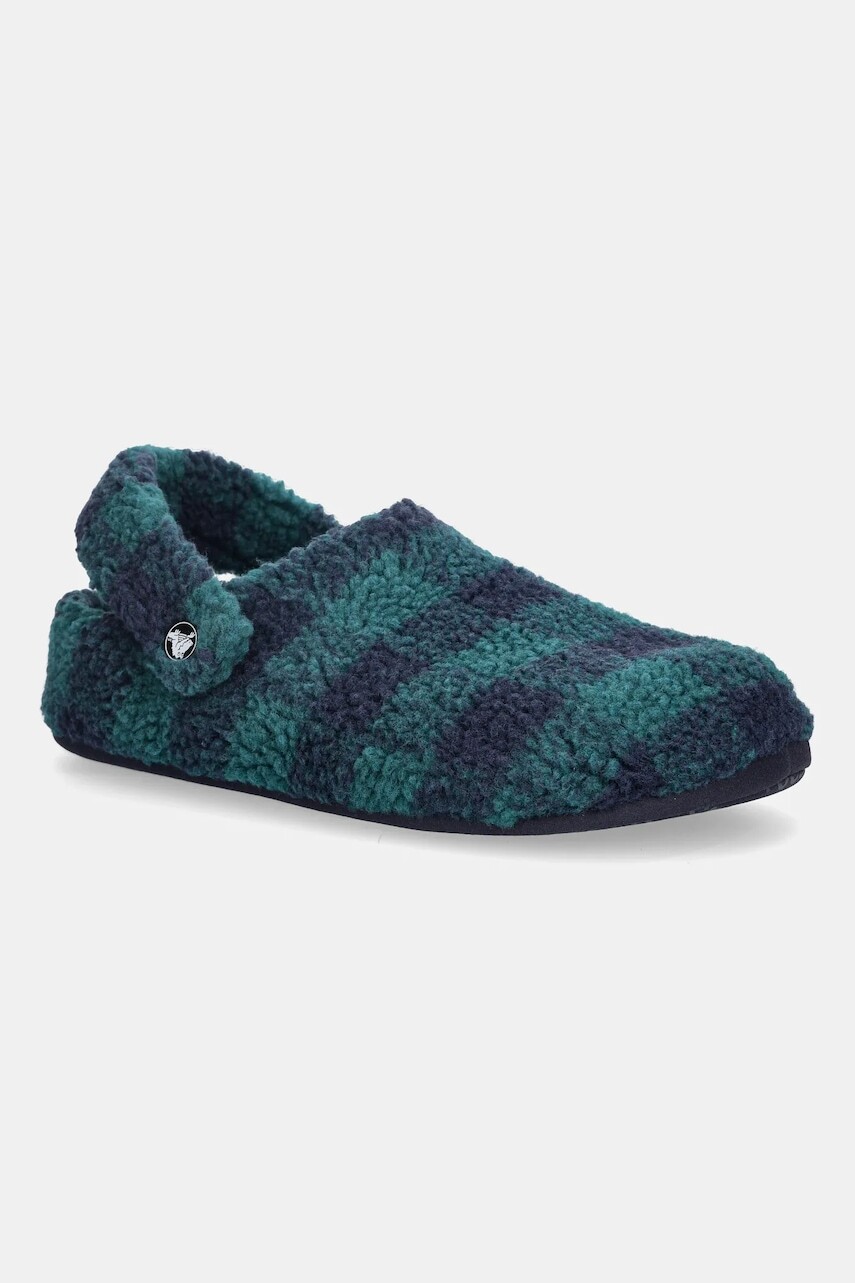 Papuče Crocs Classic Buff Check Cozzzy Slipper tmavomodrá farba, 210755