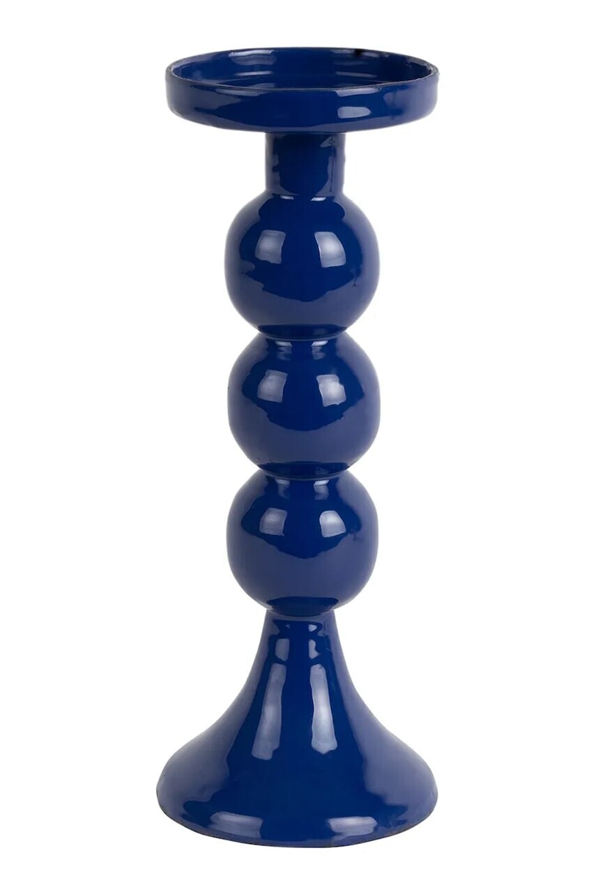 Dekoračný svietnik Present Time Funky 23 cm tmavomodrá farba