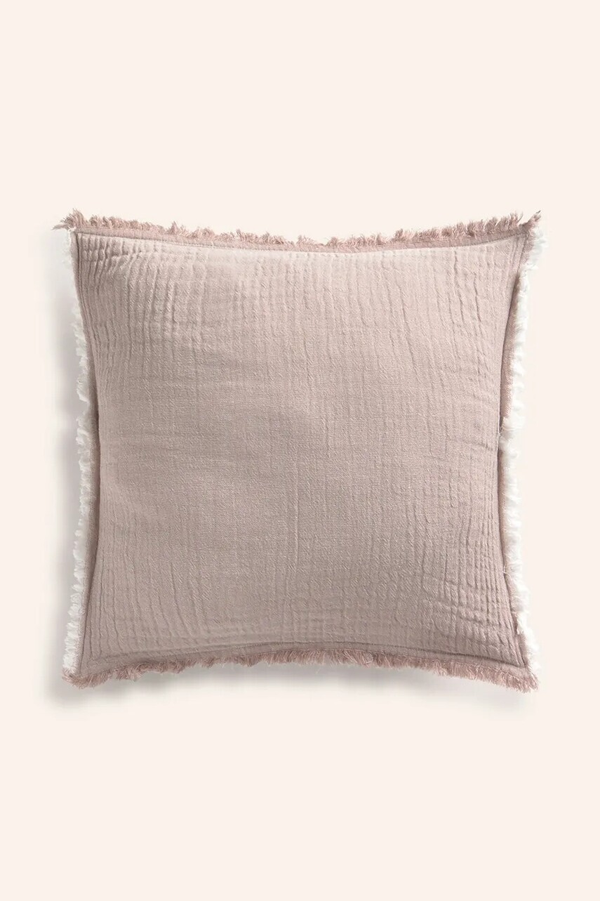 Dekoratívna bavlnená obliečka na vankúš Calma House Layer 45 x 45 cm fialová farba