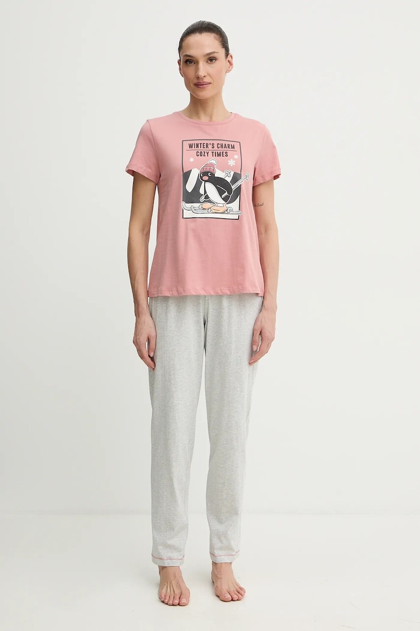 Bavlnené pyžamo women'secret ružová farba, bavlnené, 3132247