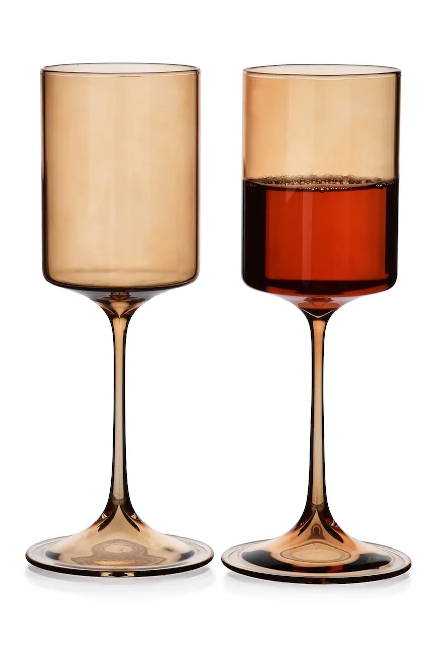 Sada pohárov na víno Affek Design Romane 300 ml 4-pak oranžová farba