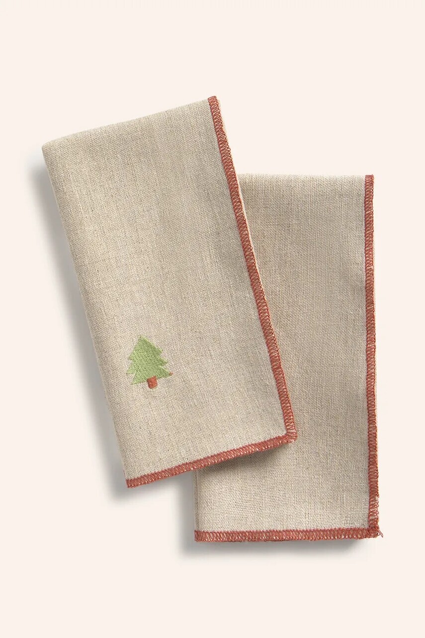 Sada ľanových obrúskov Calma House Joy 45 x 45 cm viac farieb