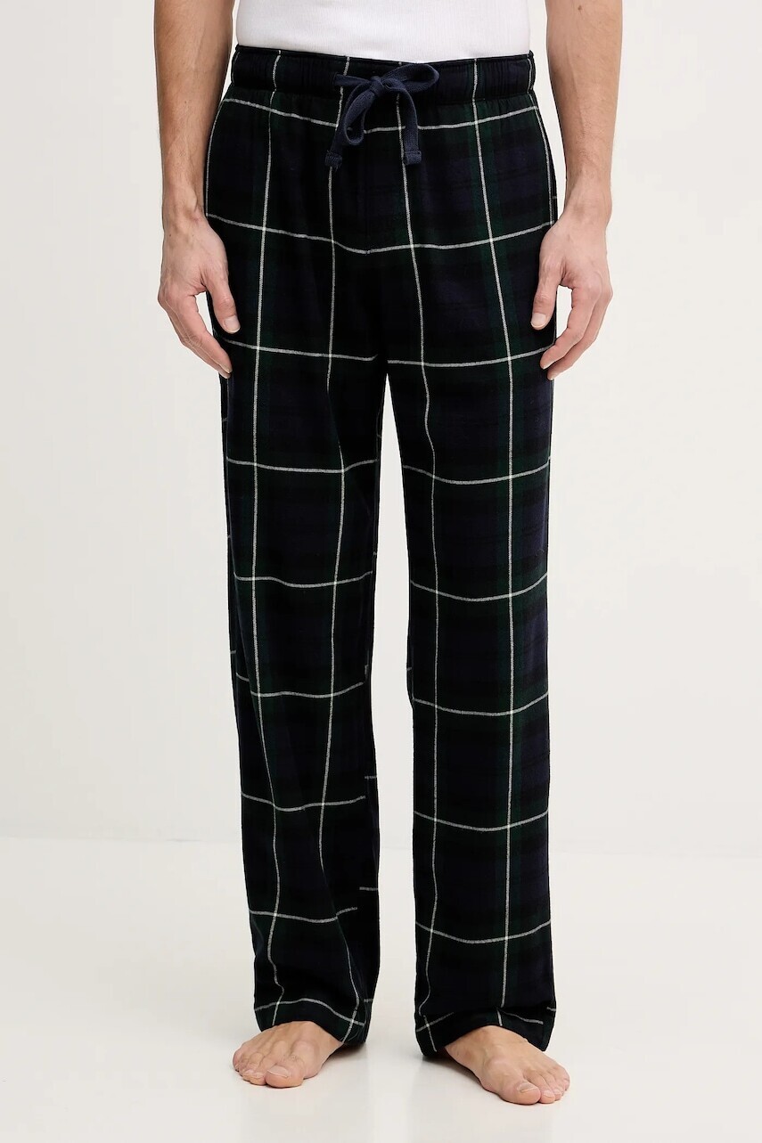 Pyžamo Abercrombie & Fitch pánske, tmavomodrá farba, vzorované, KI113-5003-208