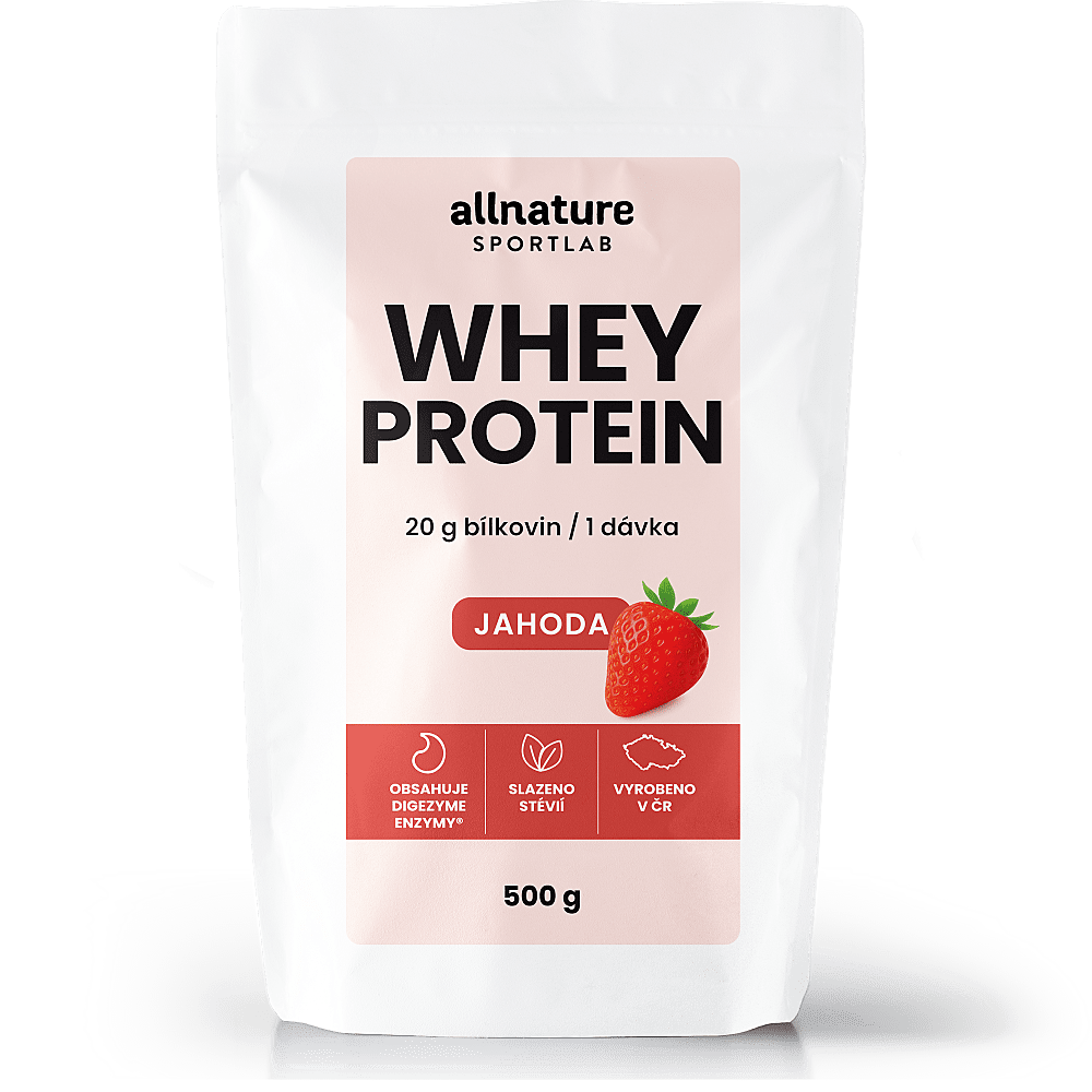 ALLNATURE Sportlab whey proteín jahoda 500 g