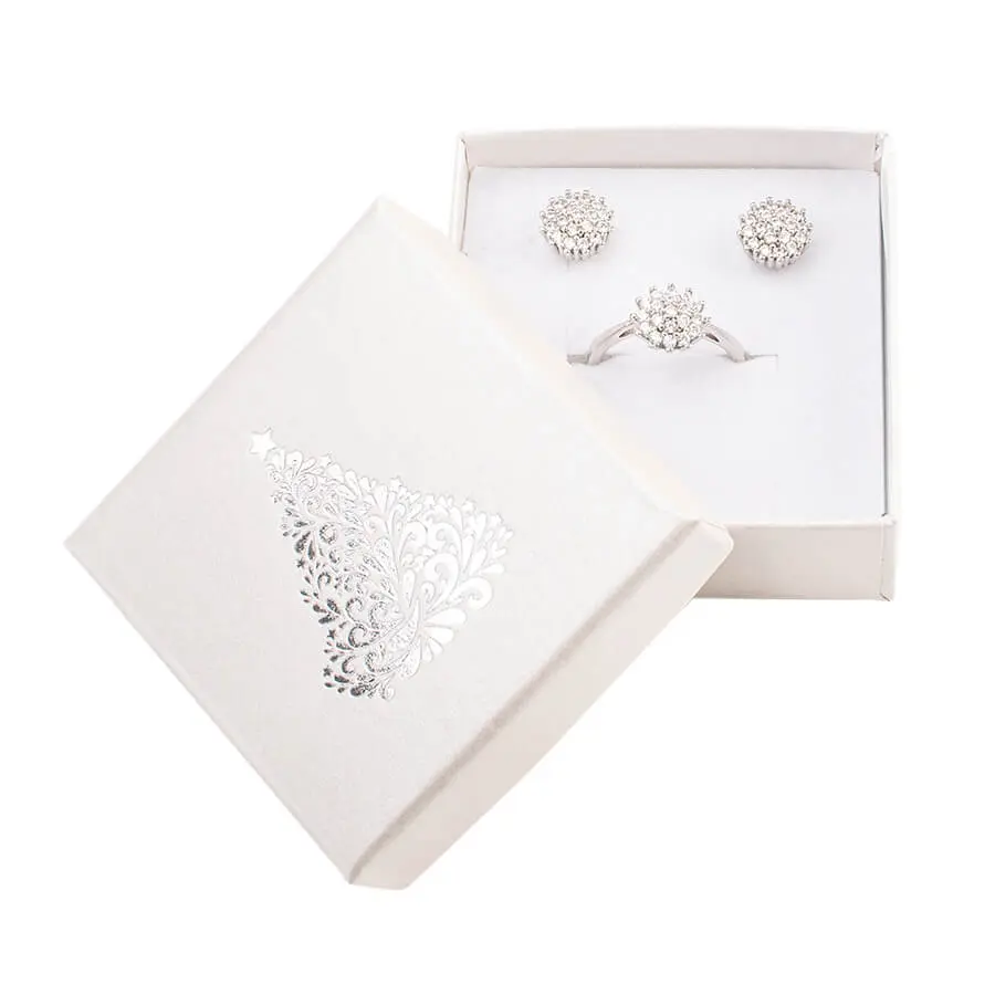 Darčeková krabička ivory s vianočným motívom