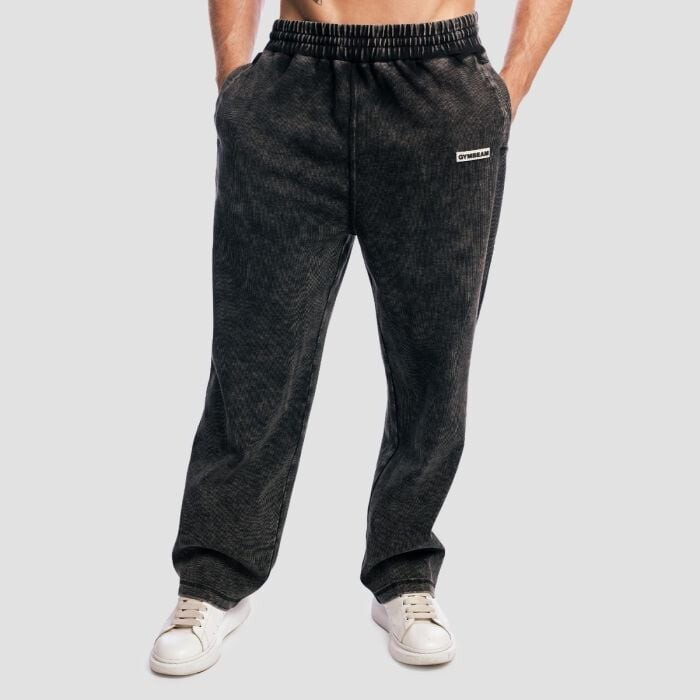 GymBeam Tepláky Aura Washed Black  S