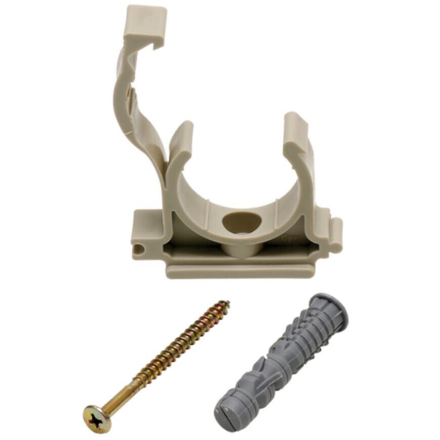 Príchytka jednoduchá na rúry s klapkou a hmoždinkou 20 mm (5 ks )