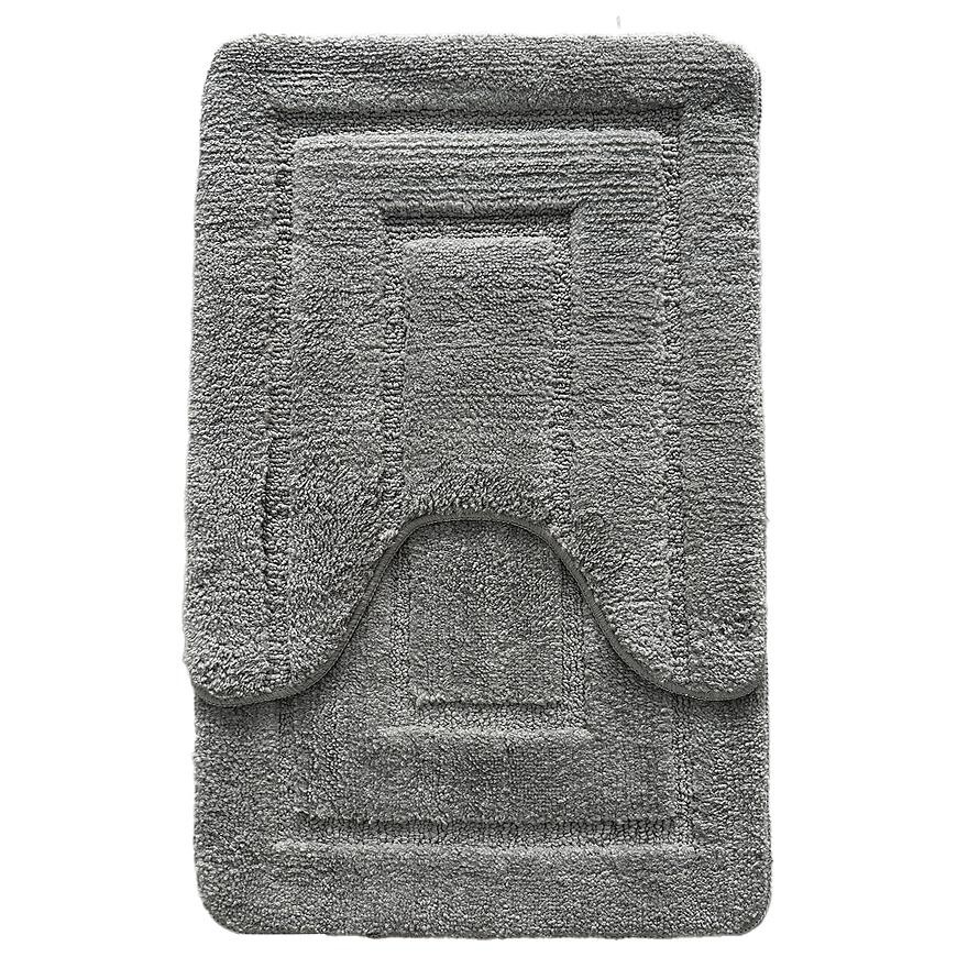 Set kúpeľňových predložiek 50x80 + 50x60 cm sivé