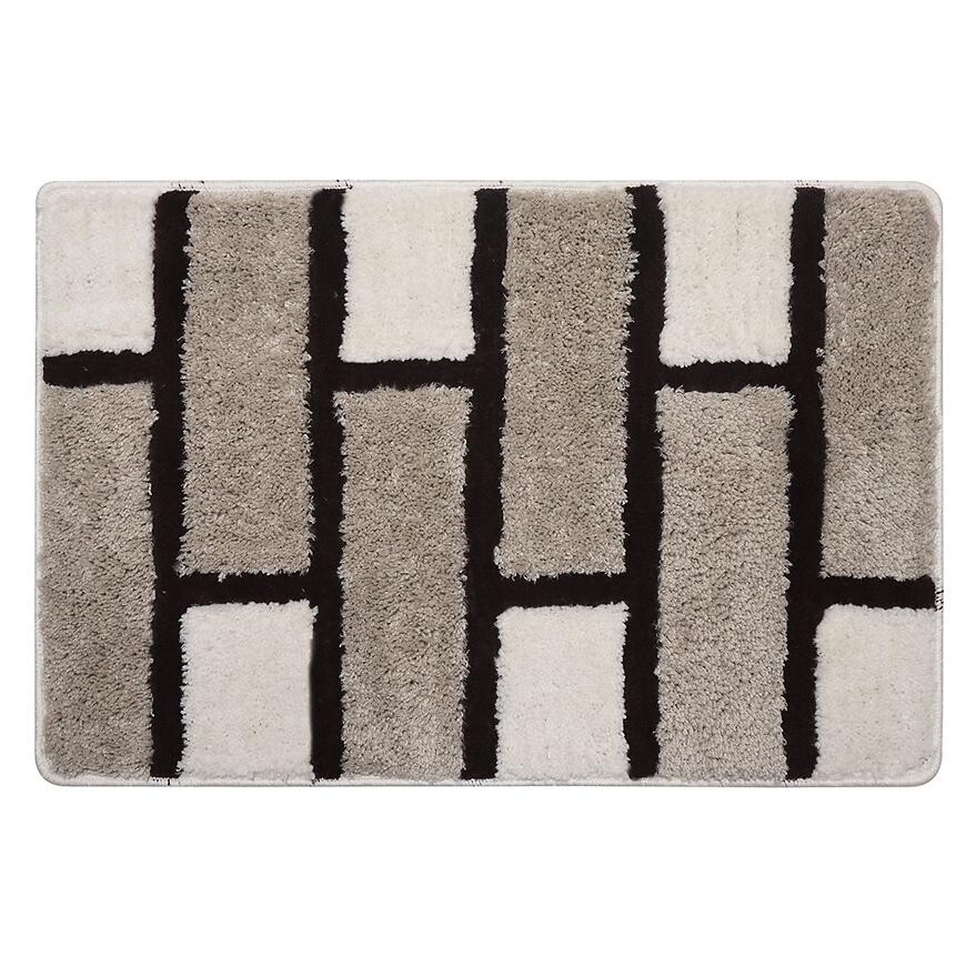 Set kúpeľňových koberčekov 50x80+55x45 cm hnedé tehly