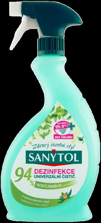 20CC SANYTOL DEZINFEKCIA 94% RASTLINNÝ ČISTIČ - SPREJ 500ML