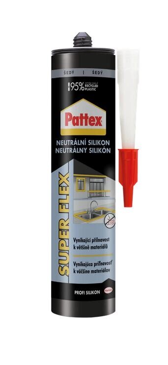 PATTEX Neutrálny silikón - sivý 280ml