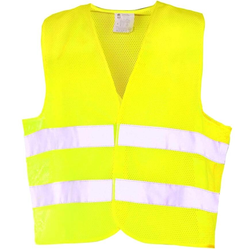 Reflexná sieťová vesta s dvoma reflexnými pásmi L žltá
