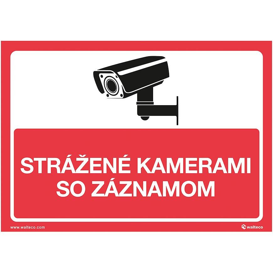 Strážené kamerami zo záznamom – červený A5, 148 x 210 mm