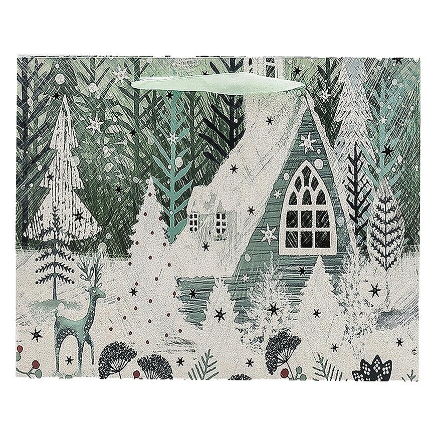 Darčeková taška 32x26x12 cm trblietky mix 39706