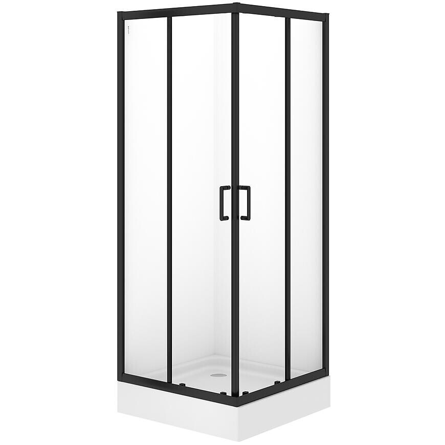 Sprchový kút štvorcový Brasco 80x80x190 black S168-007