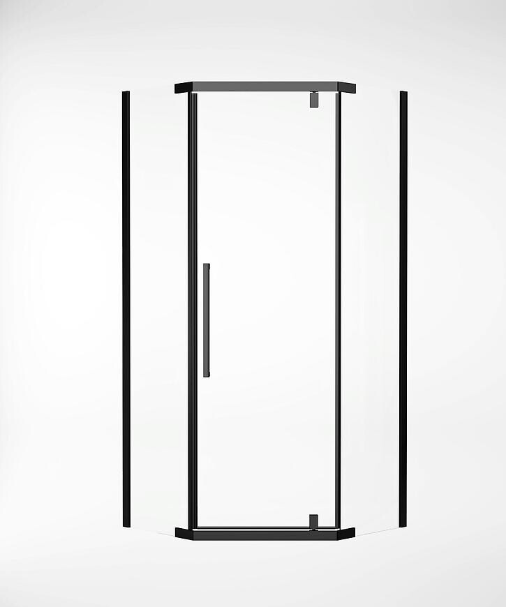 Sprchový kút päťuholníkový TOTO 90x90x190 cm čierny