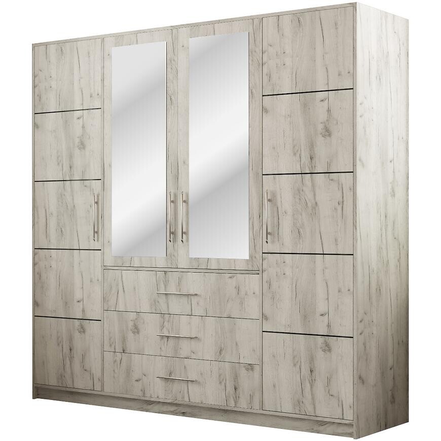 Skriňa Bali D4 dub wellington/zrkadlo