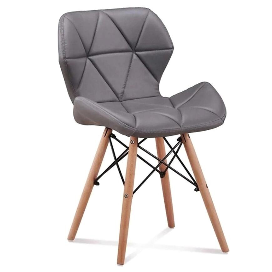 Stolička Malta sivá  ekokoža