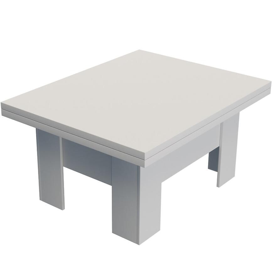 Konferenčný rozkladací, zdvíhací stolík Eryk biely