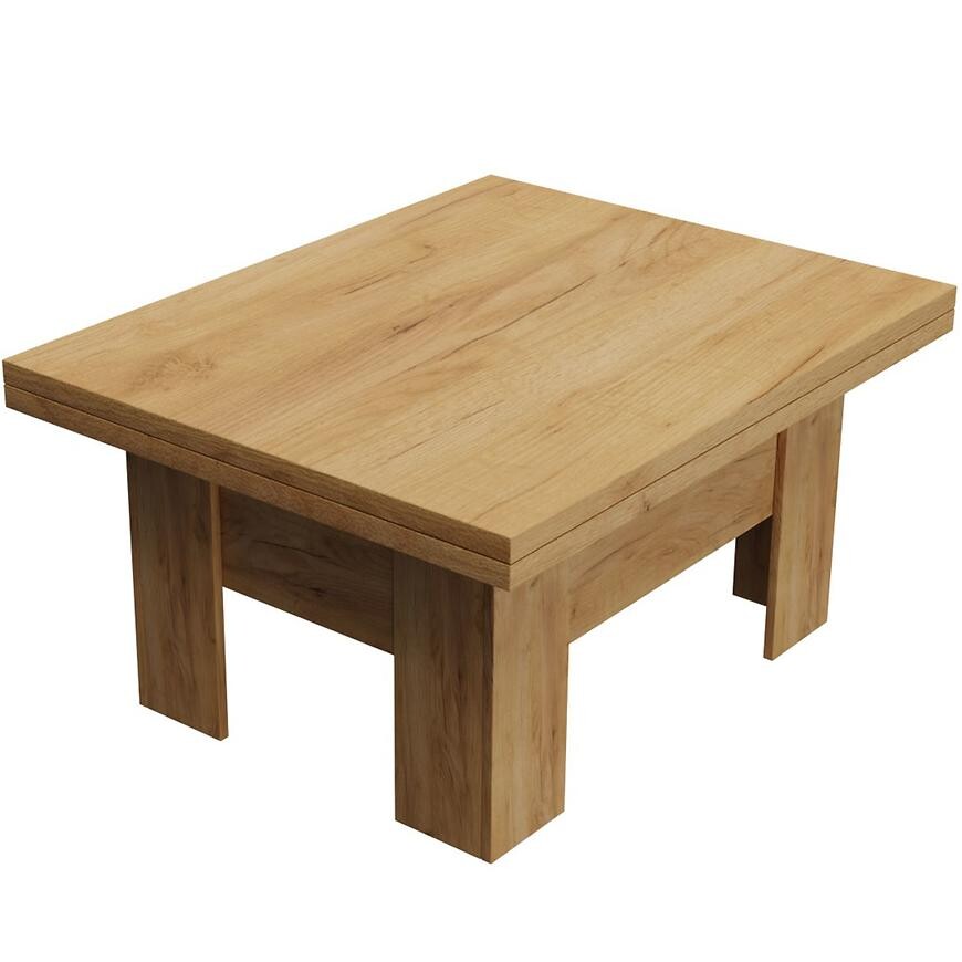 Konferenčný rozkladací, zdvíhací stolík Eryk Kraft zlatý