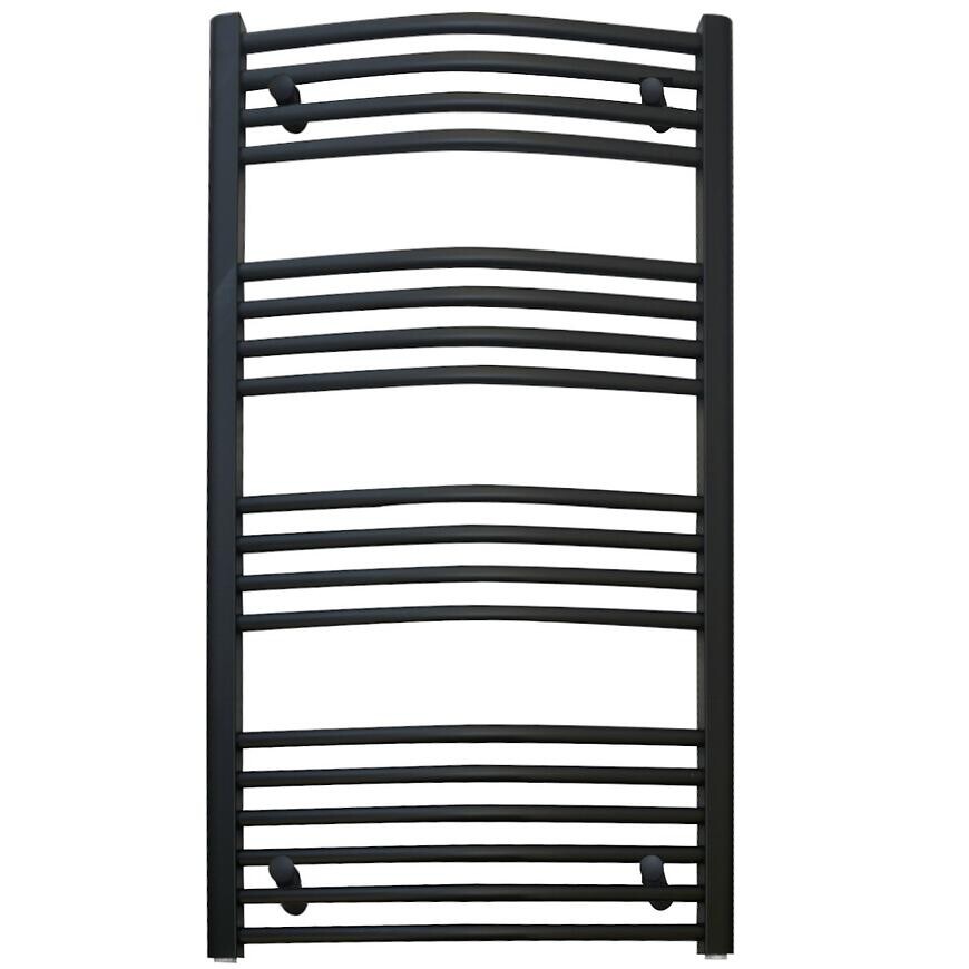 Kúpeľňový radiátor Oval antracit 600/1100 520W