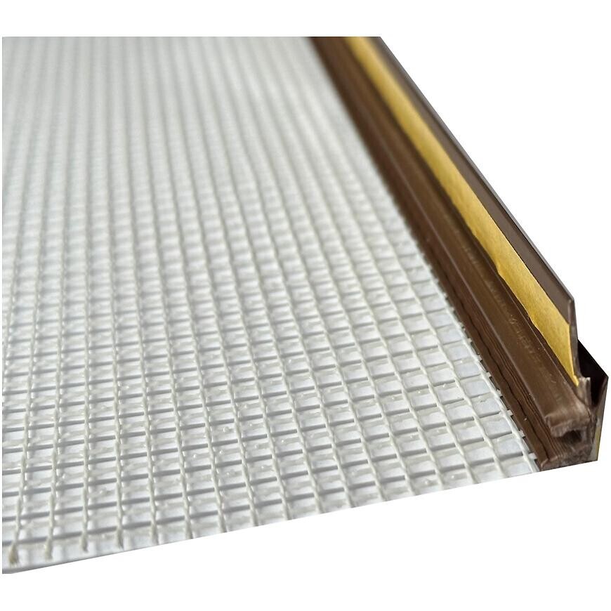 Lišta okenná 6 mm hnedá so sieťkou 2,5 m
