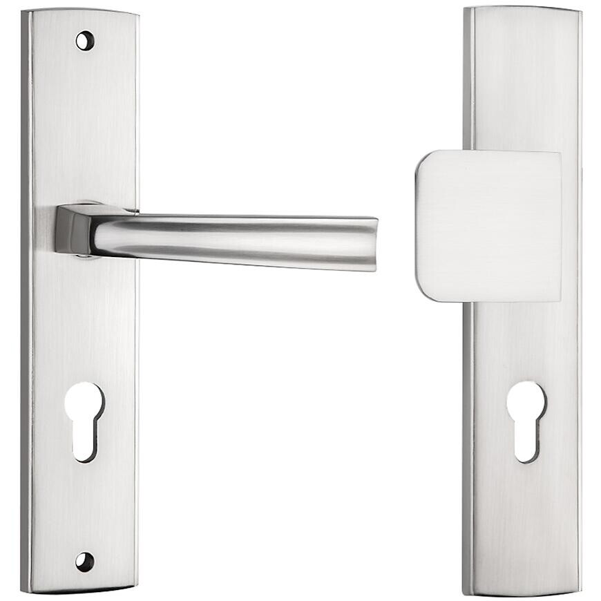 Kľučka s úchytom do vonkajších dverí Matta Z5 VL72 nikel pravé