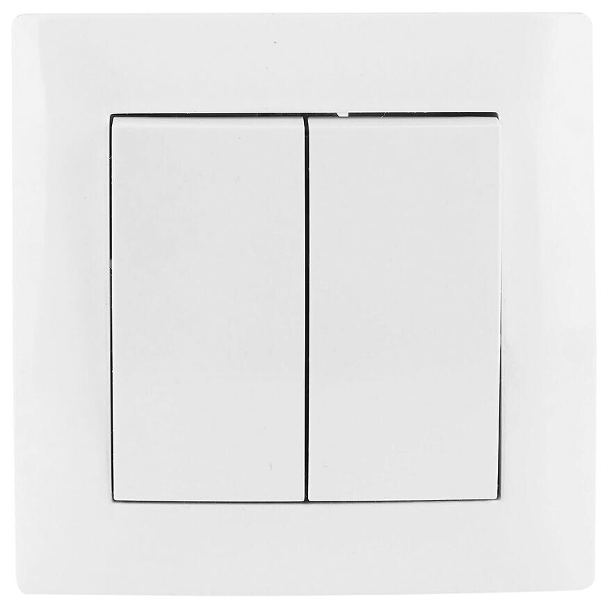 Vypinac dvojitý Wesa biely