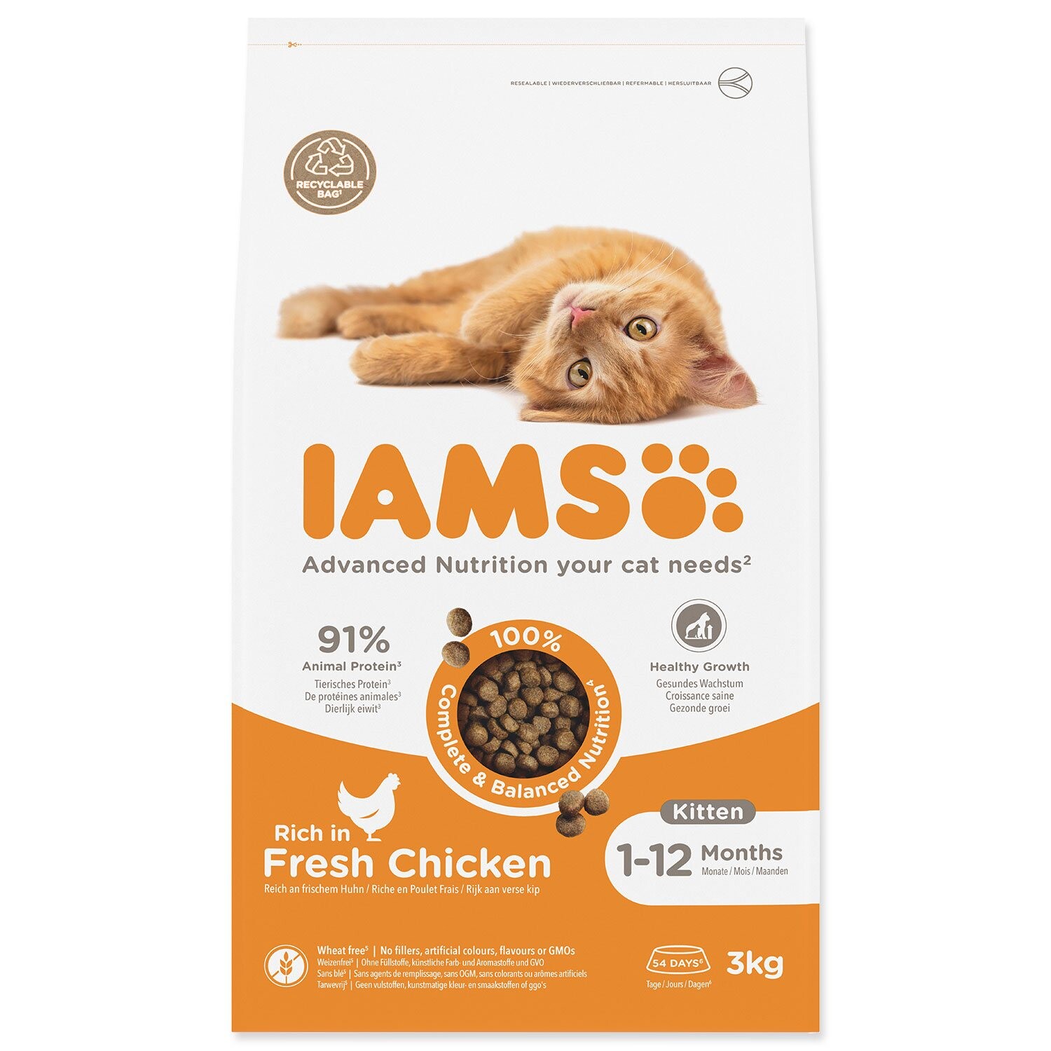 IAMS Advanced Nutrition Kitten Fresh Chicken - 3 kg
